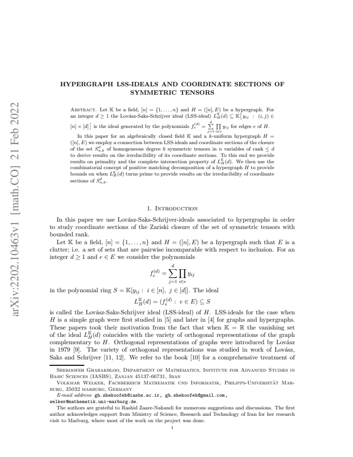 First page