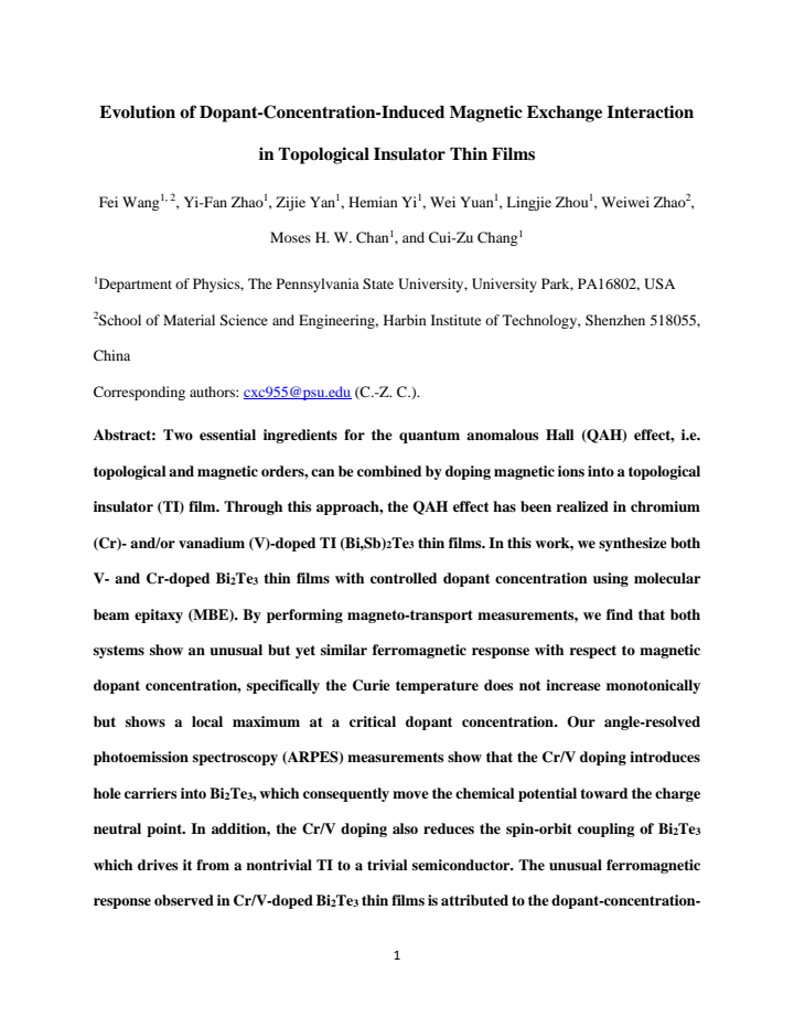 First page