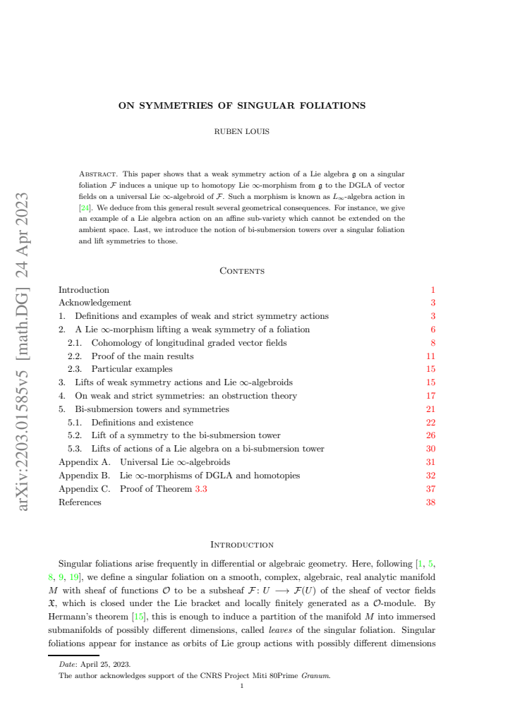 First page