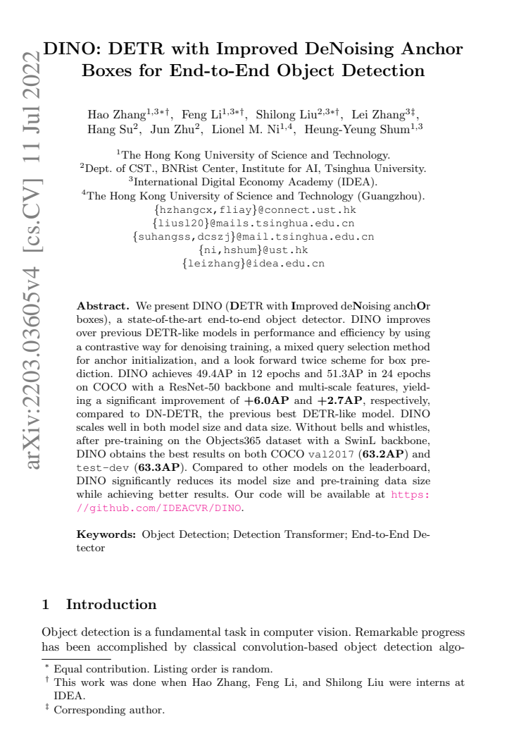 First page