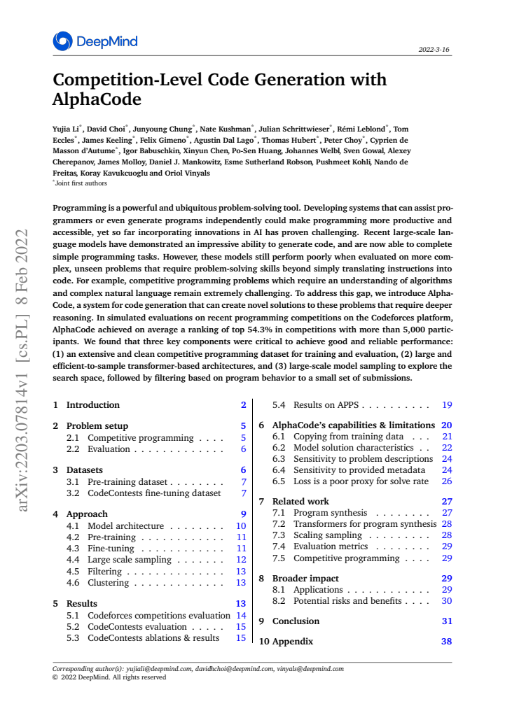 First page