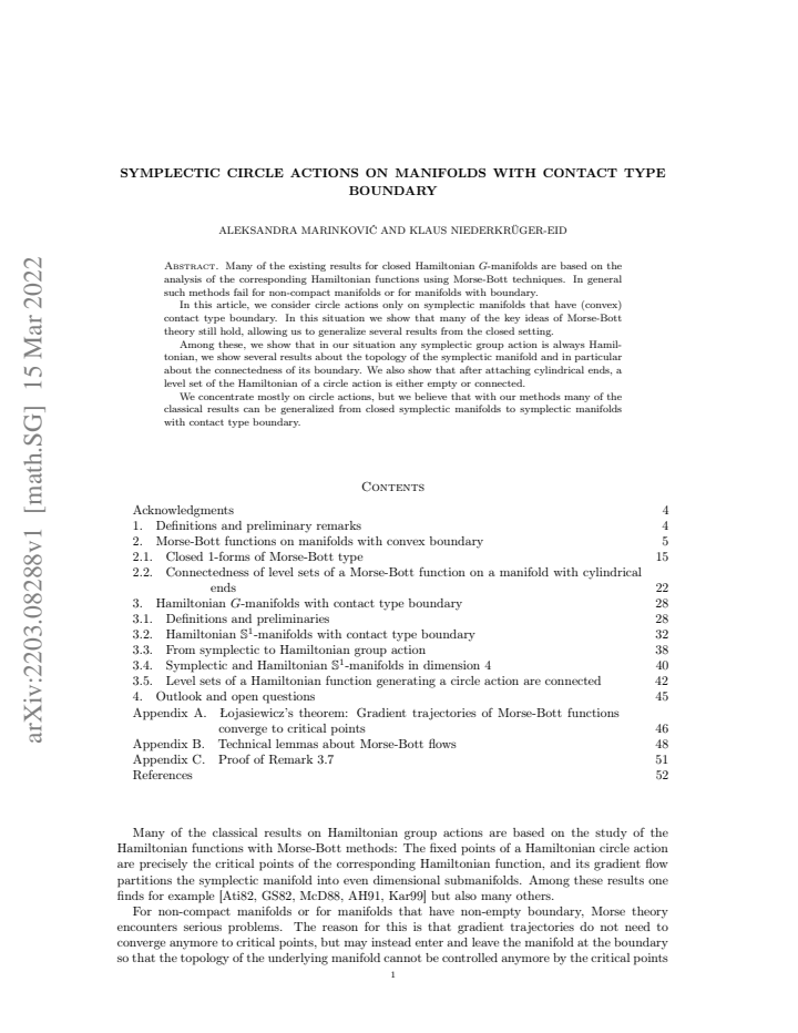 First page