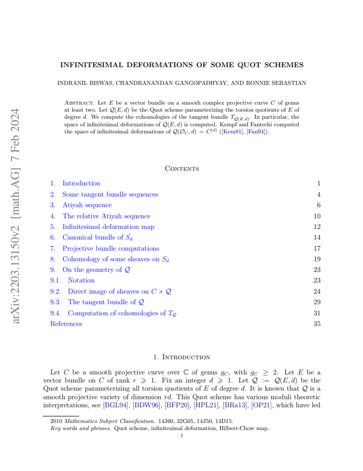 First page
