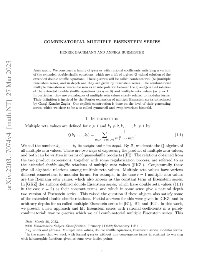 First page