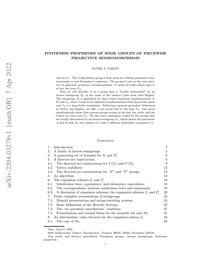 First page