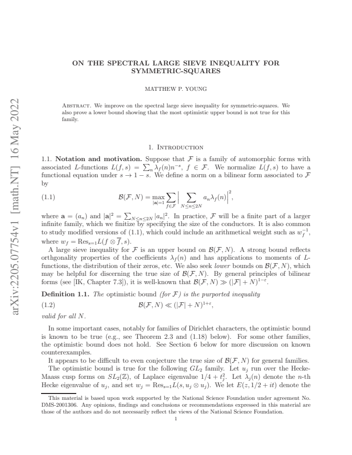 First page