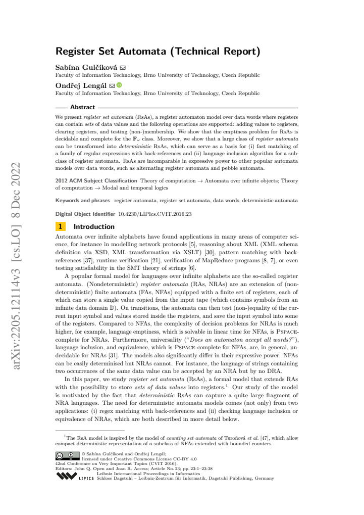 First page