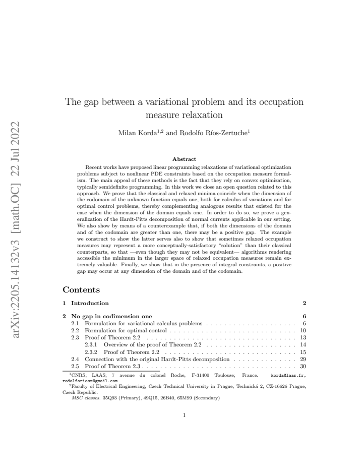 First page