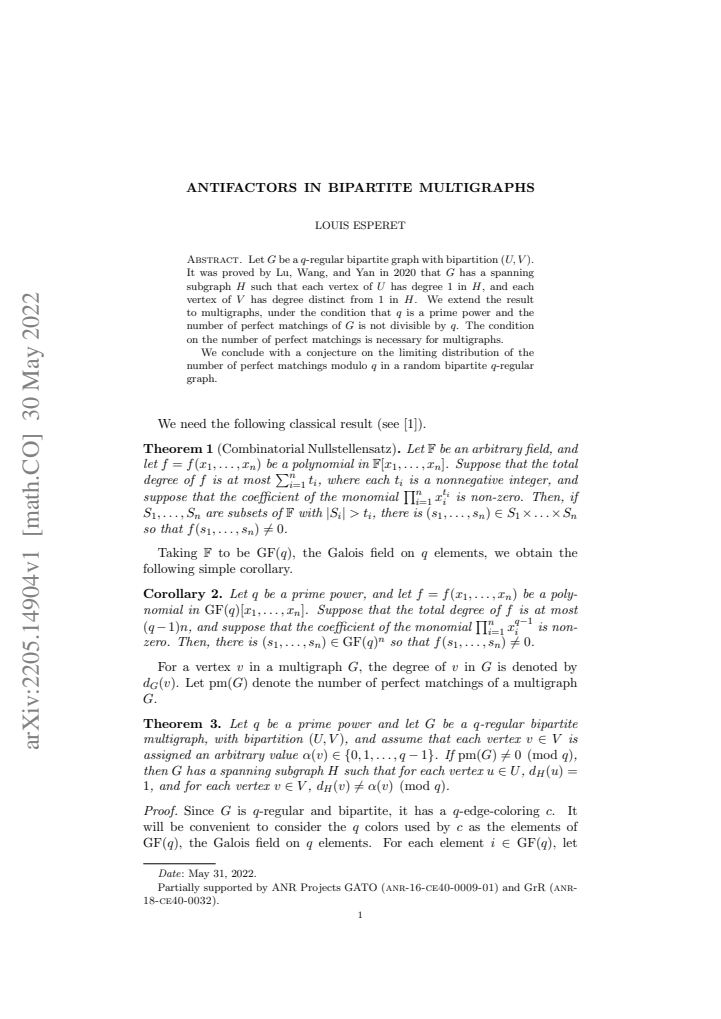 First page