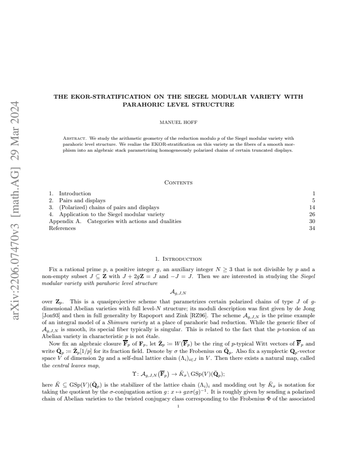 First page