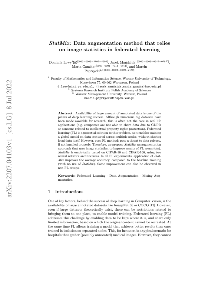 First page