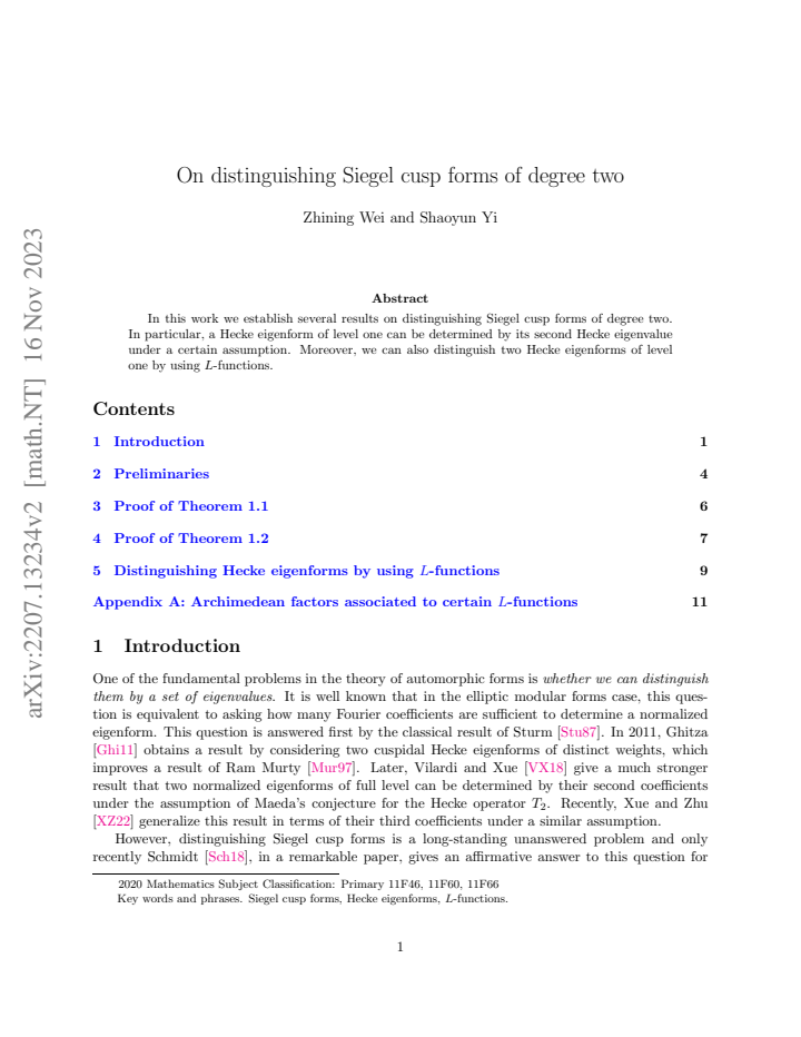 First page