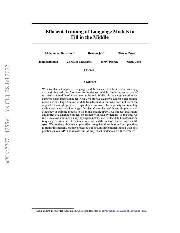 First page