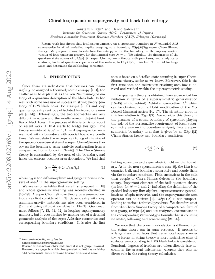 First page