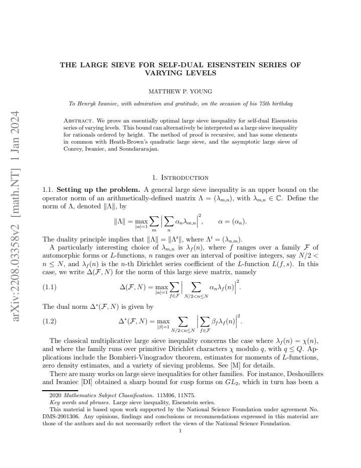 First page