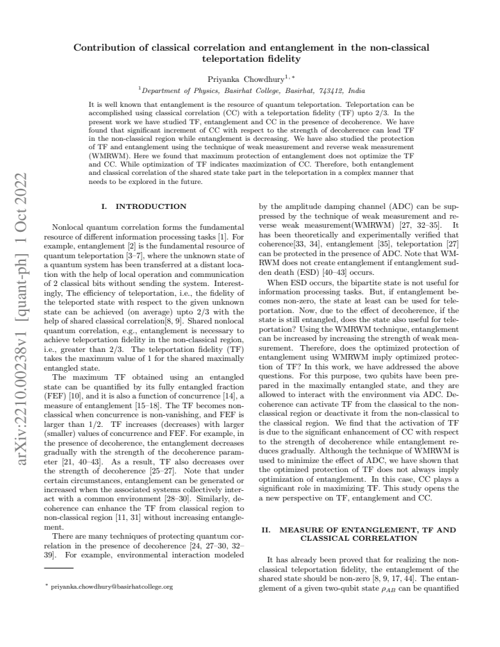 First page