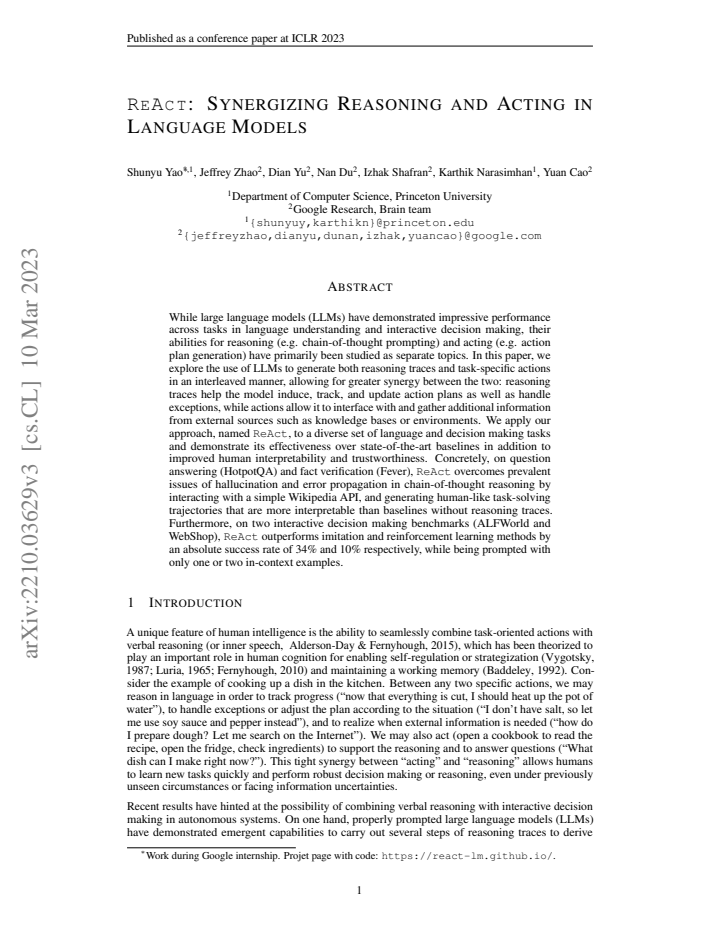 First page