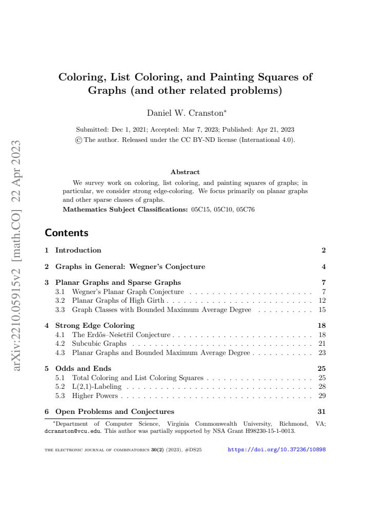 First page