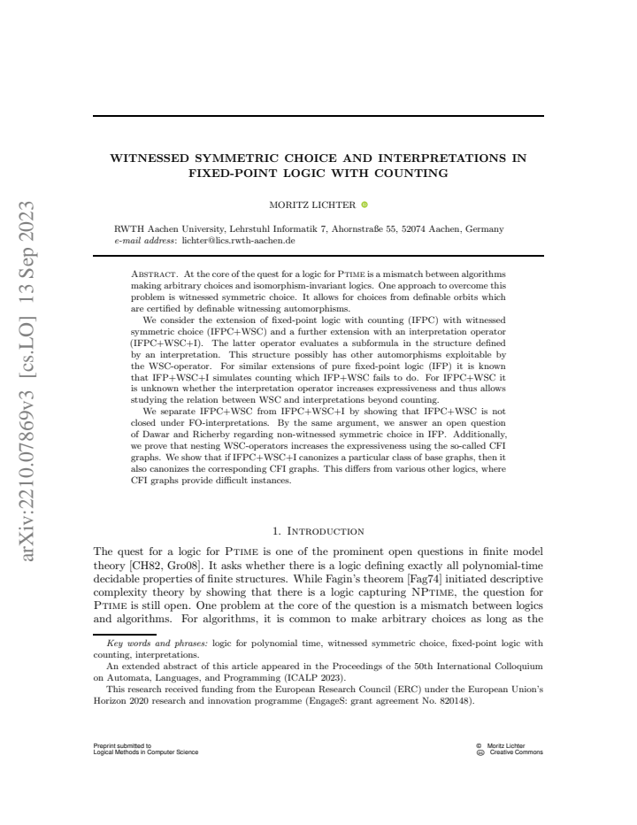 First page