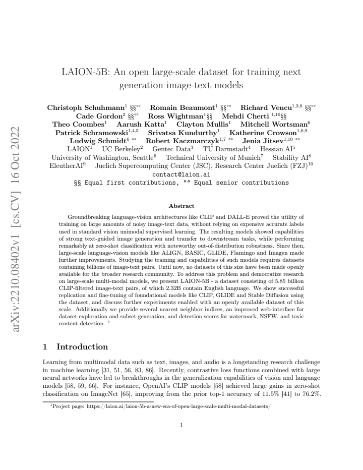 First page