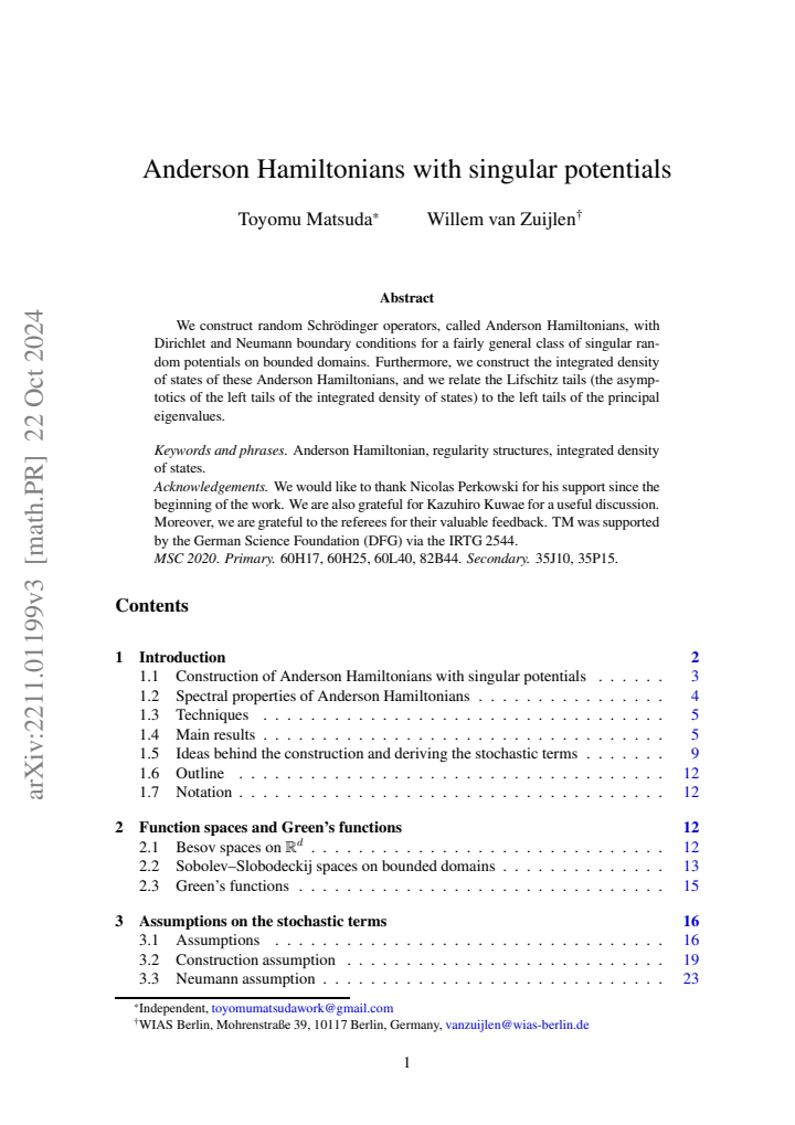 First page