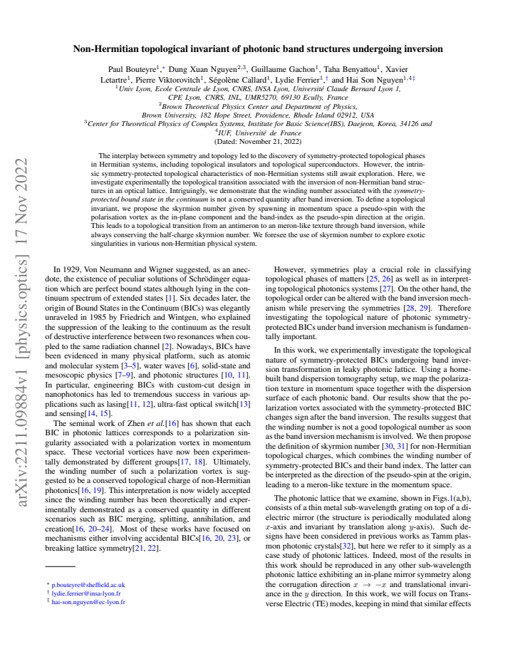 First page