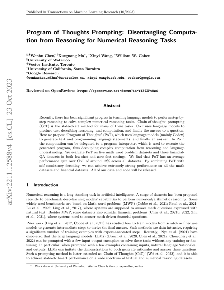 First page