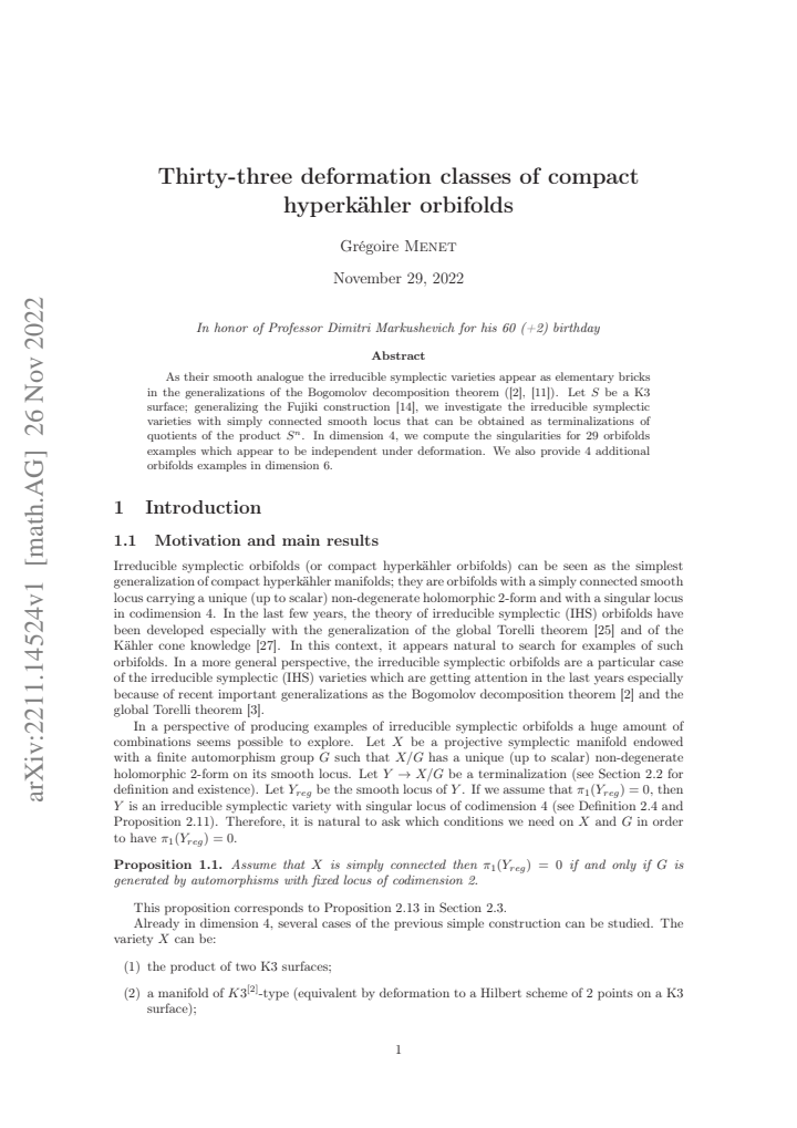 First page