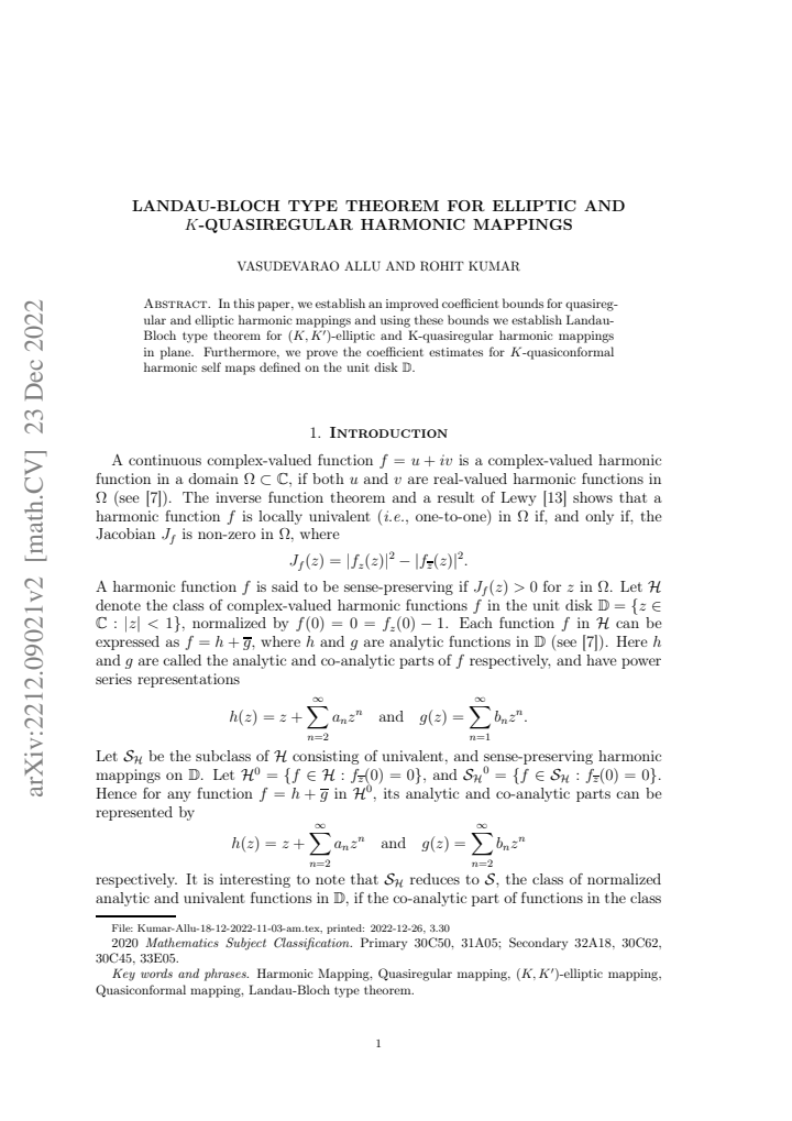 First page