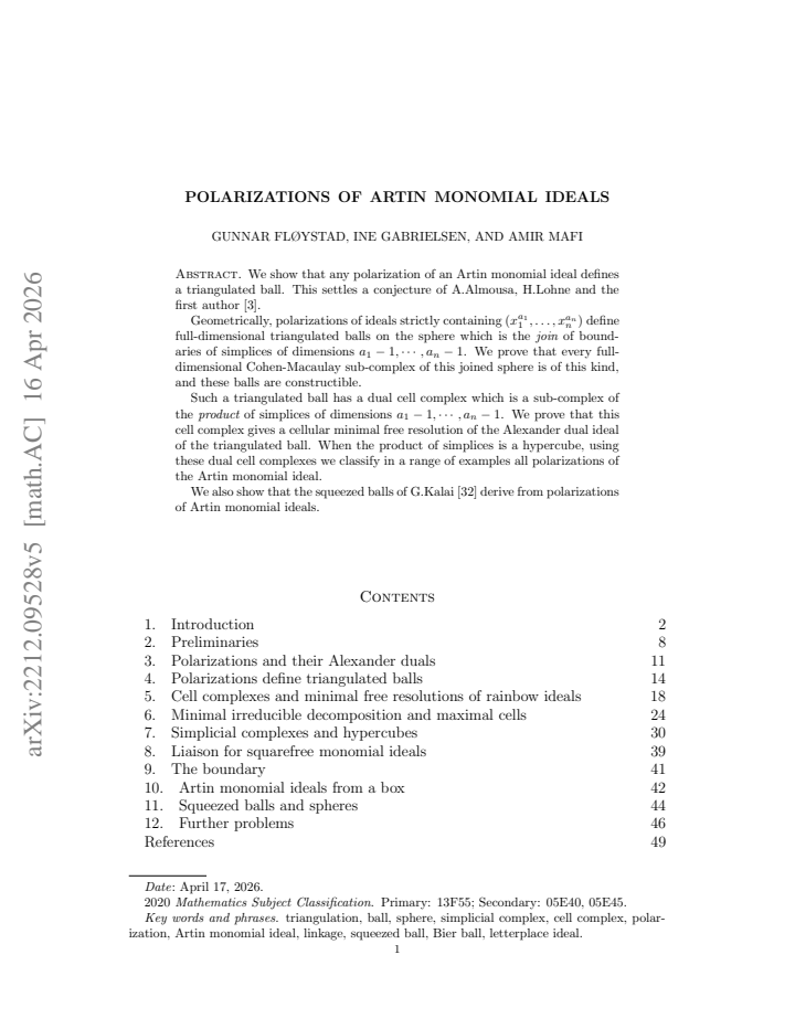 First page
