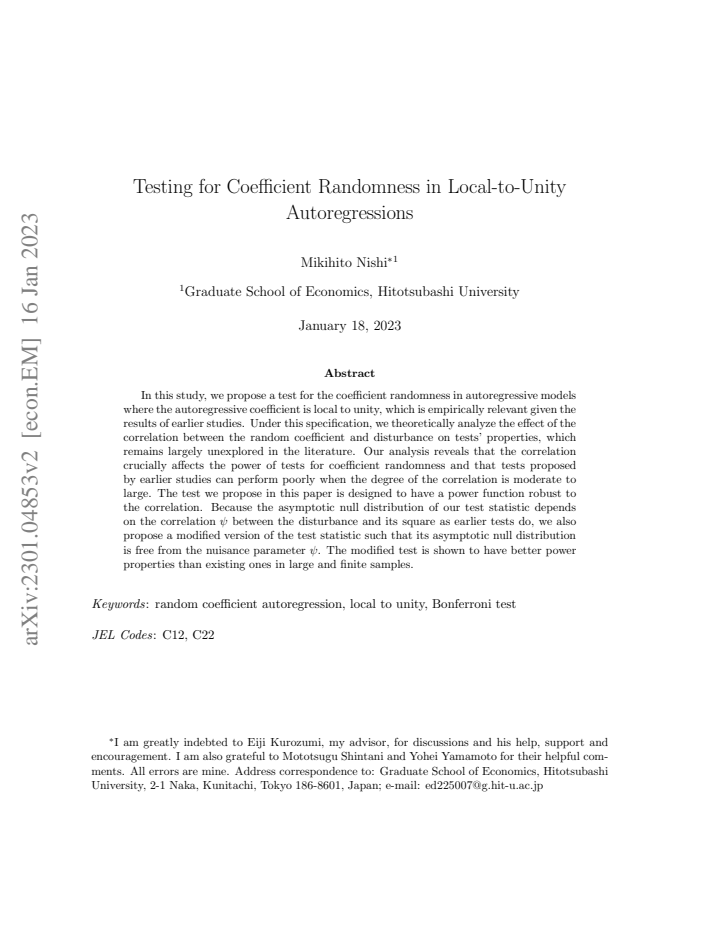 First page