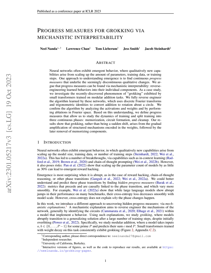 First page