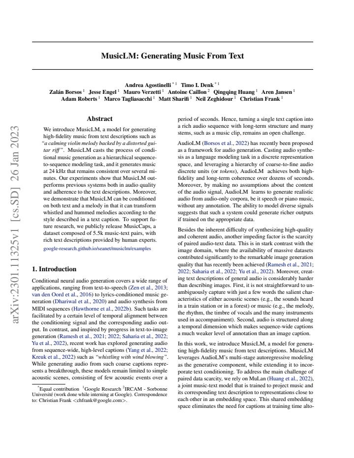 First page