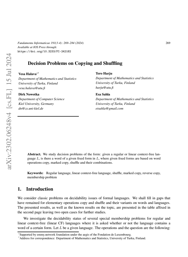 First page