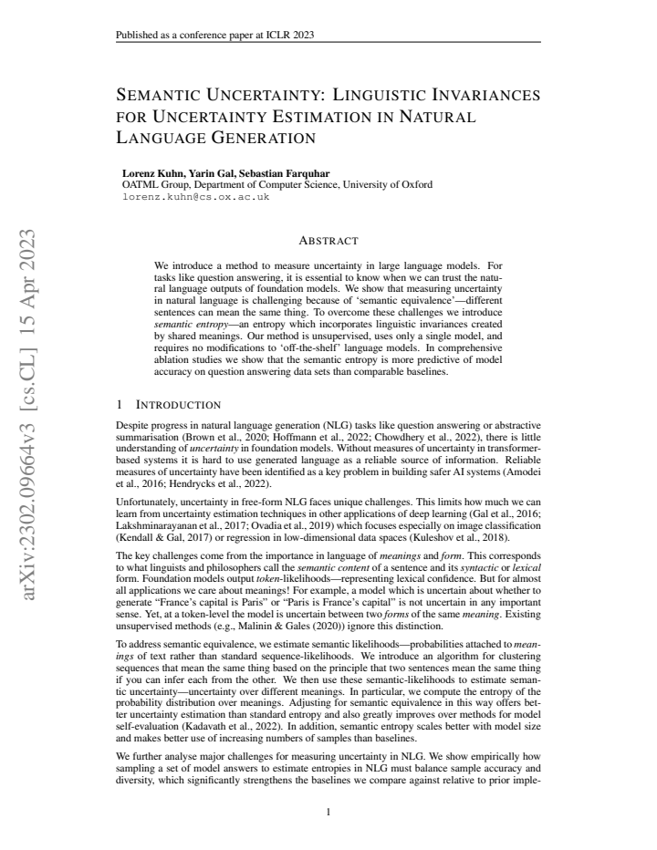 First page