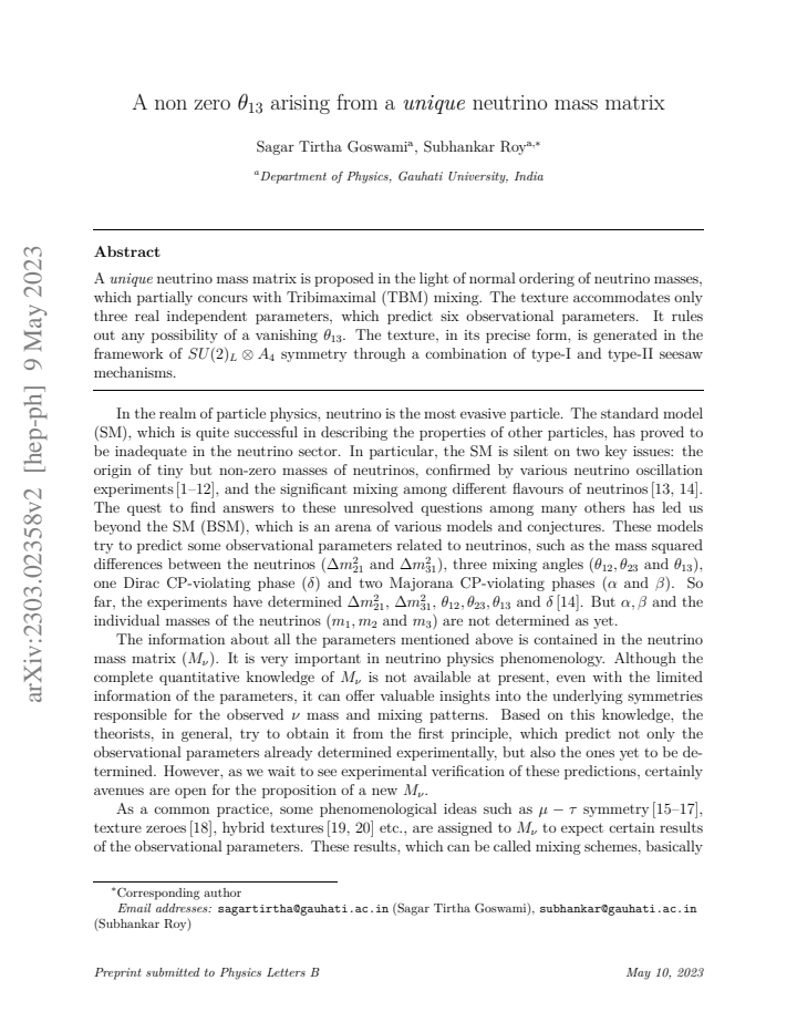 First page