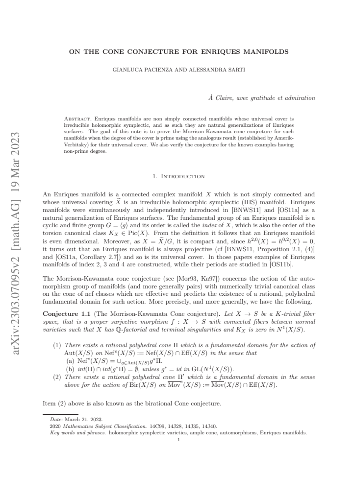 First page