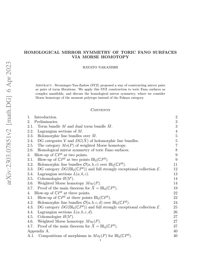 First page
