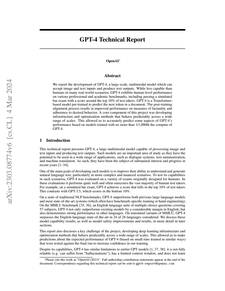 First page