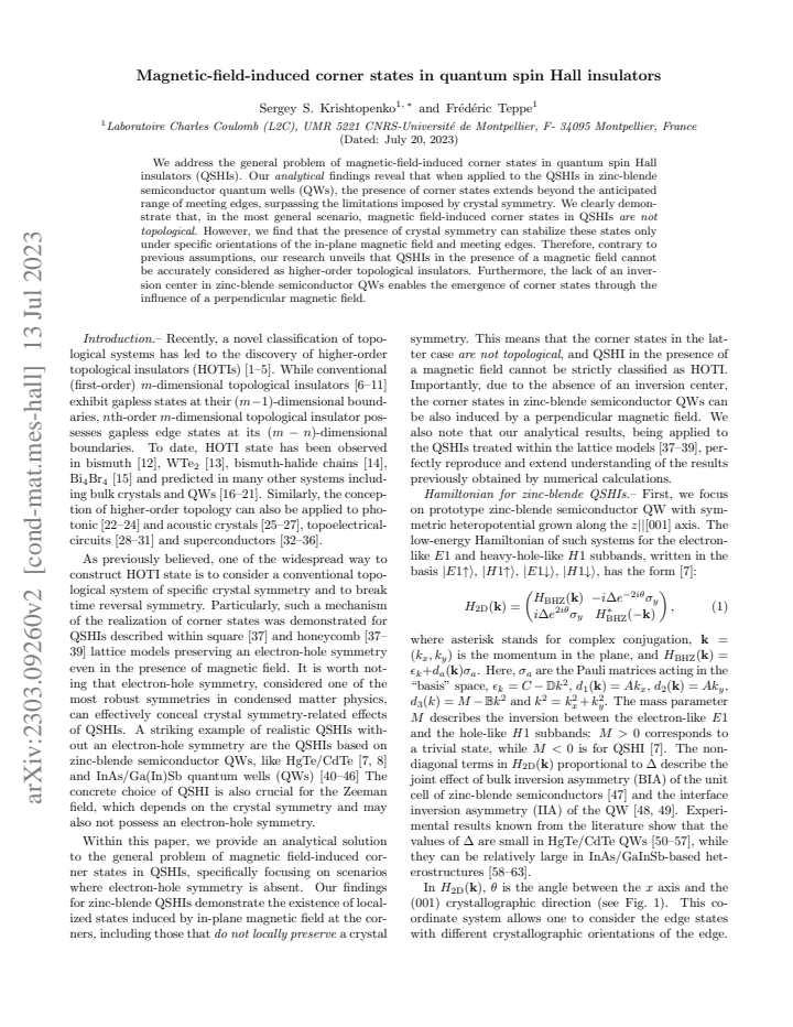 First page