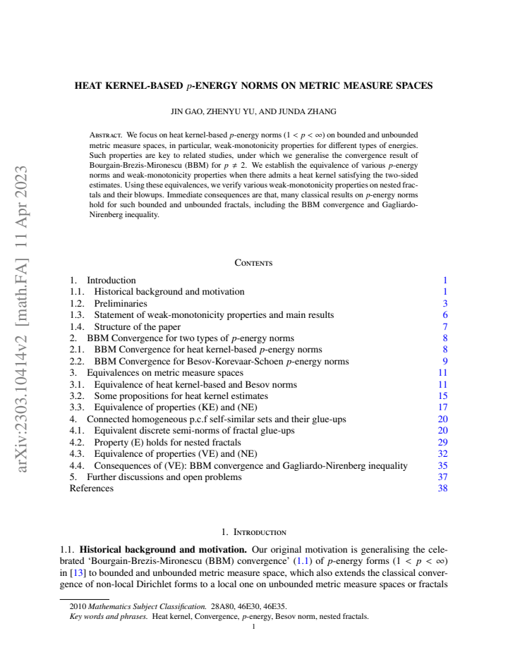 First page