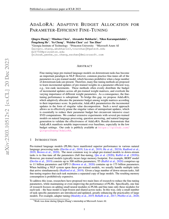 First page
