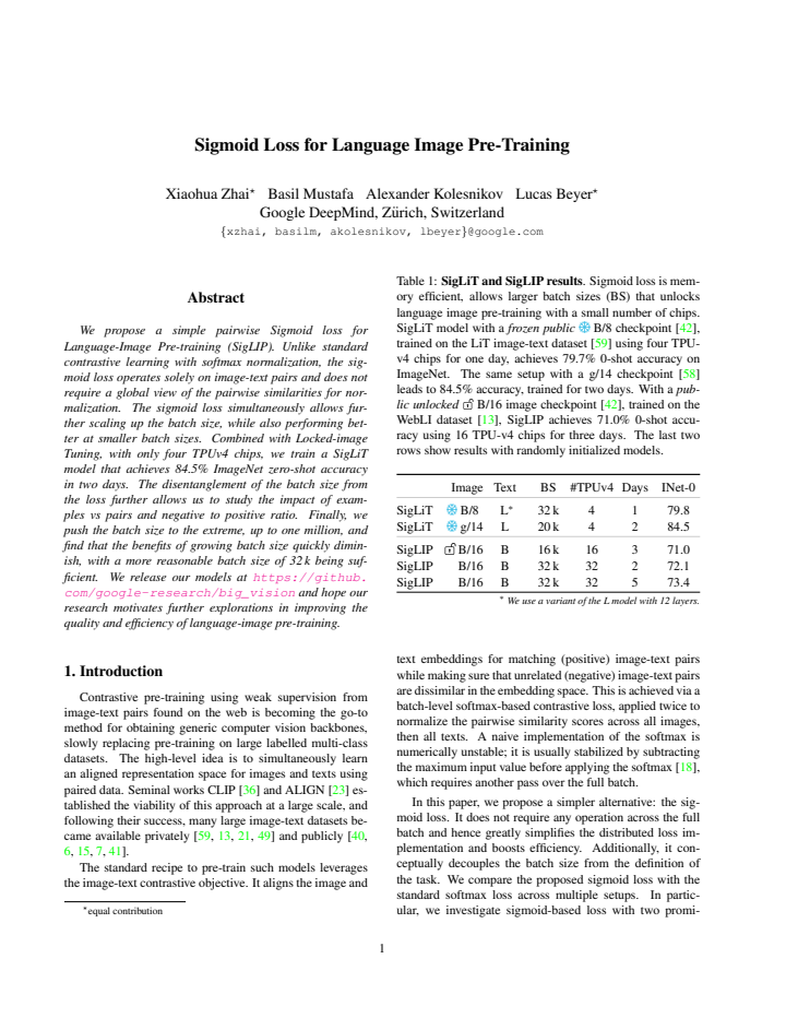 First page