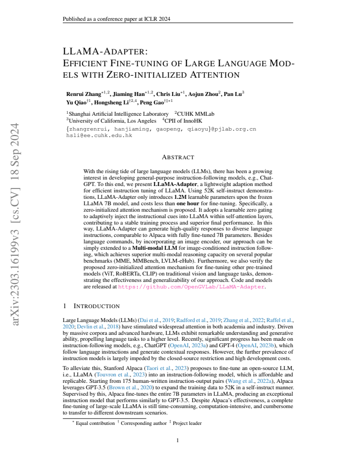 First page