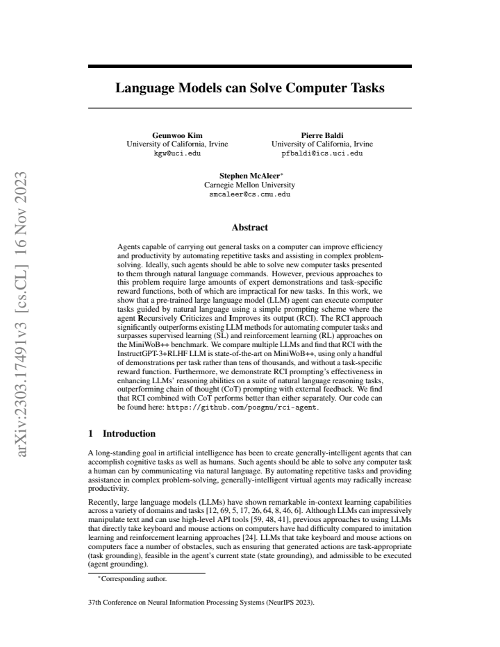 First page