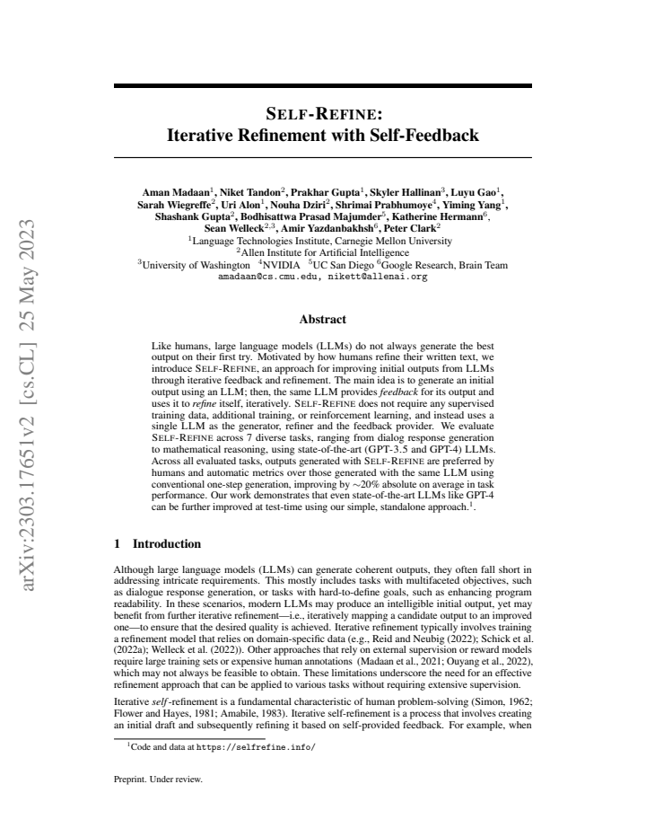 First page