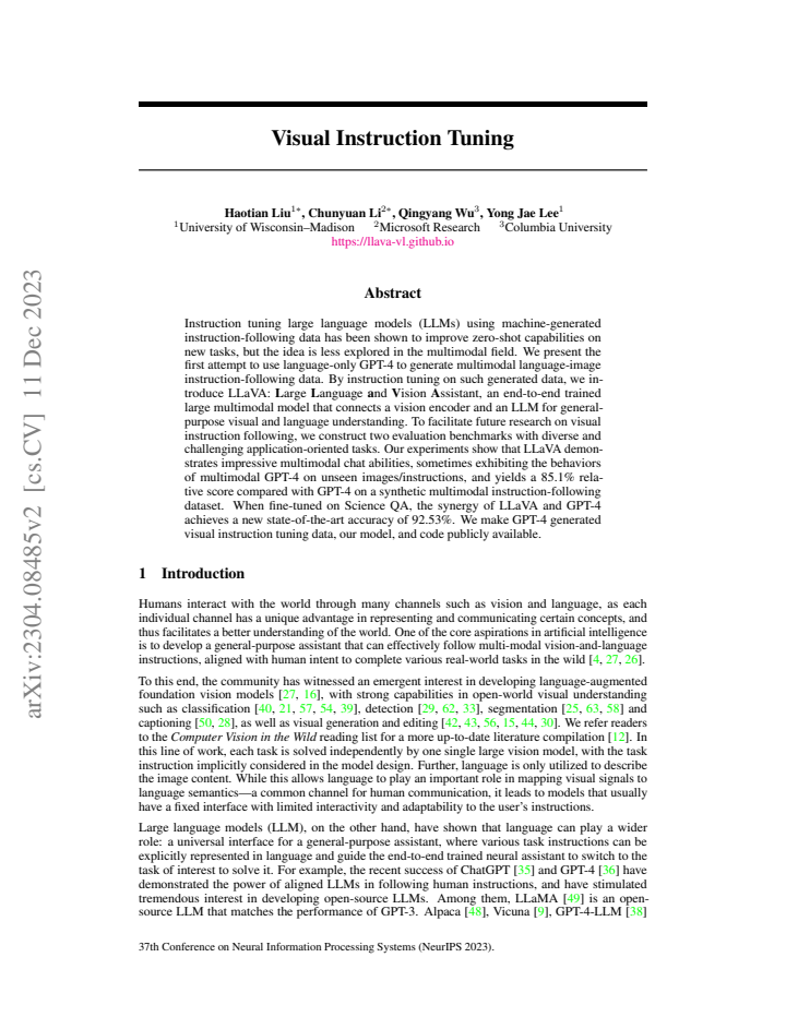 First page