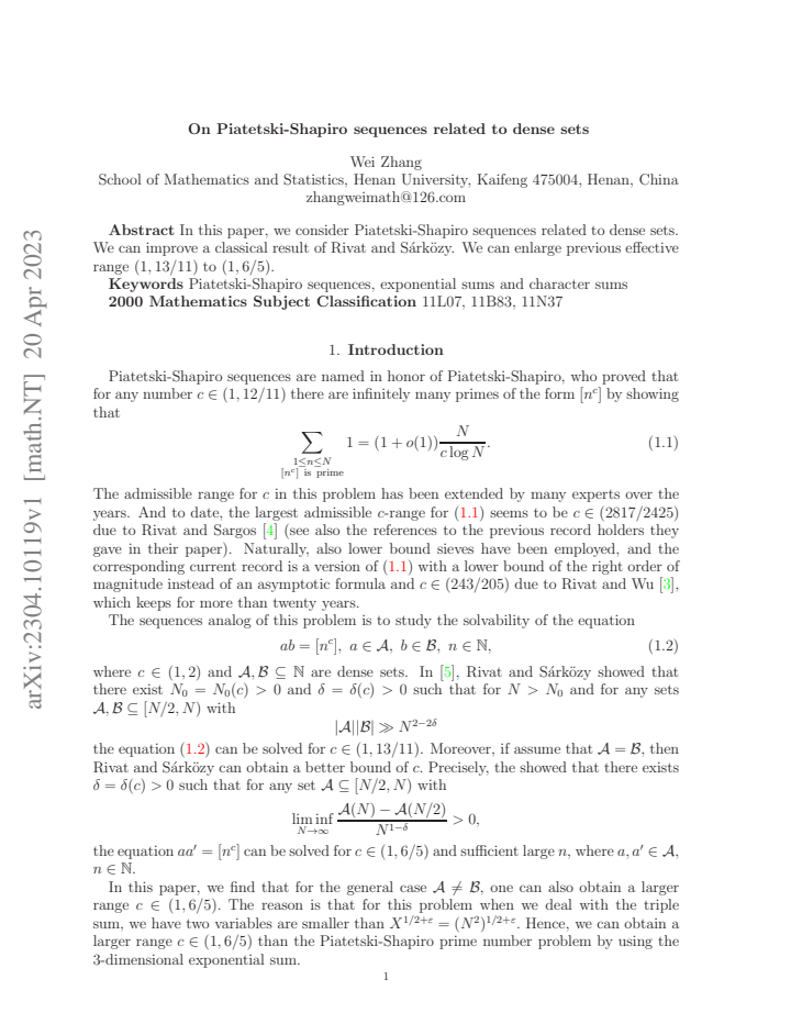 First page