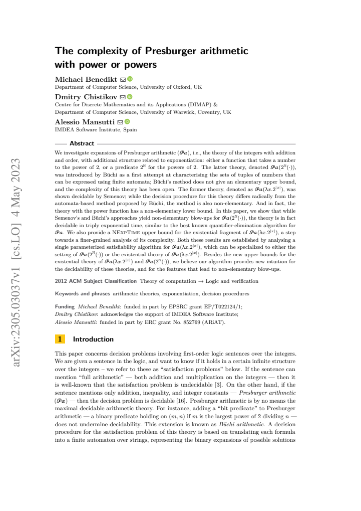 First page