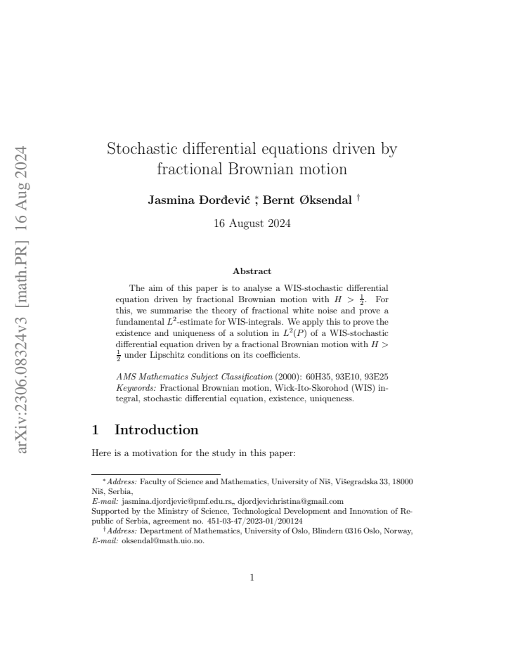 First page